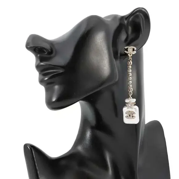 Chanel Cc Logo Earrings Metal #209867C14B - Picture 4 of 9